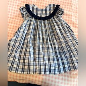 Blue Plaid Kids Formal Dress